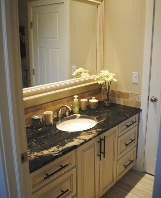 Single vanity installed by Refine Renovations in Edmonton, AB